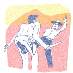 Kick in the balls color