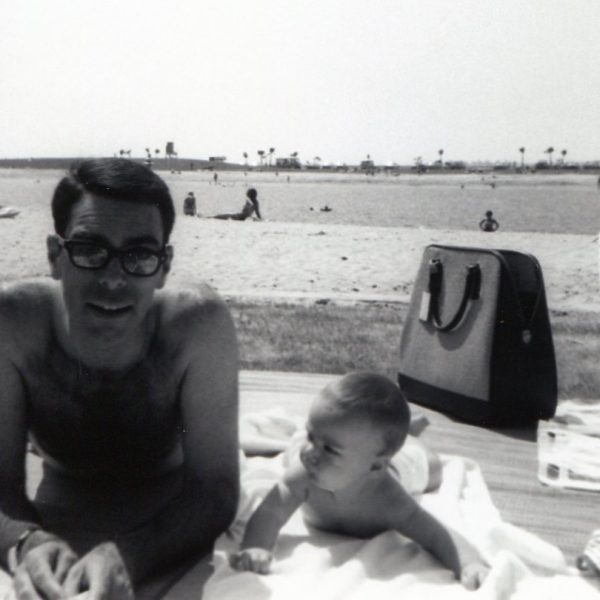 pops and I at the beach